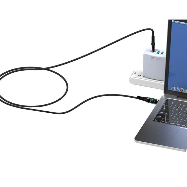 USB kabel LEMI 100W Digital Disp. pleteni najlon