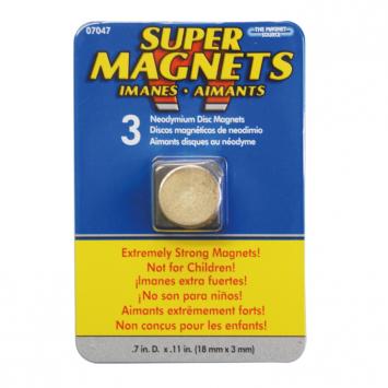 Neodijumski magnet 18x3mm 3 kom.