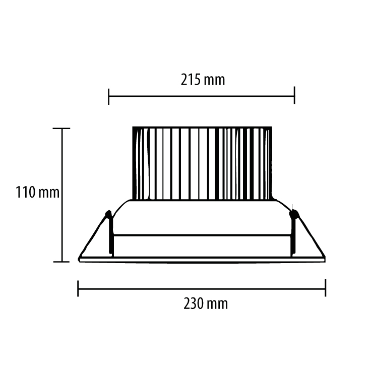 Ugradna LED lampa 30W dnevno svetlo