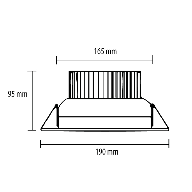 Ugradna LED lampa 30W hladno bela