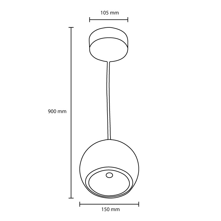 Viseća LED lampa 15W