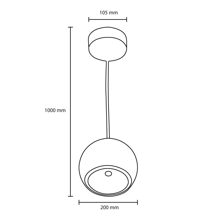 Viseća LED lampa 20W