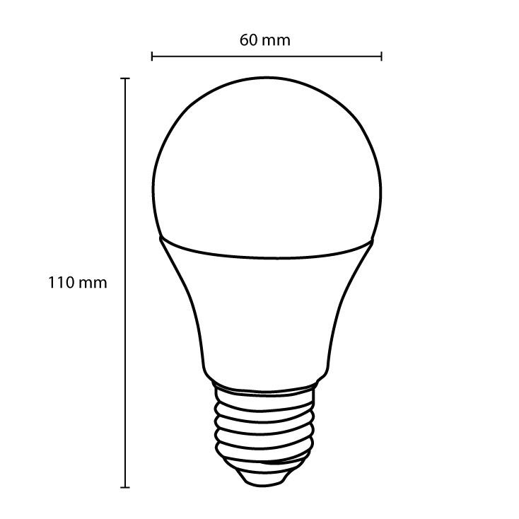 LED sijalica klasik toplo bela 6W