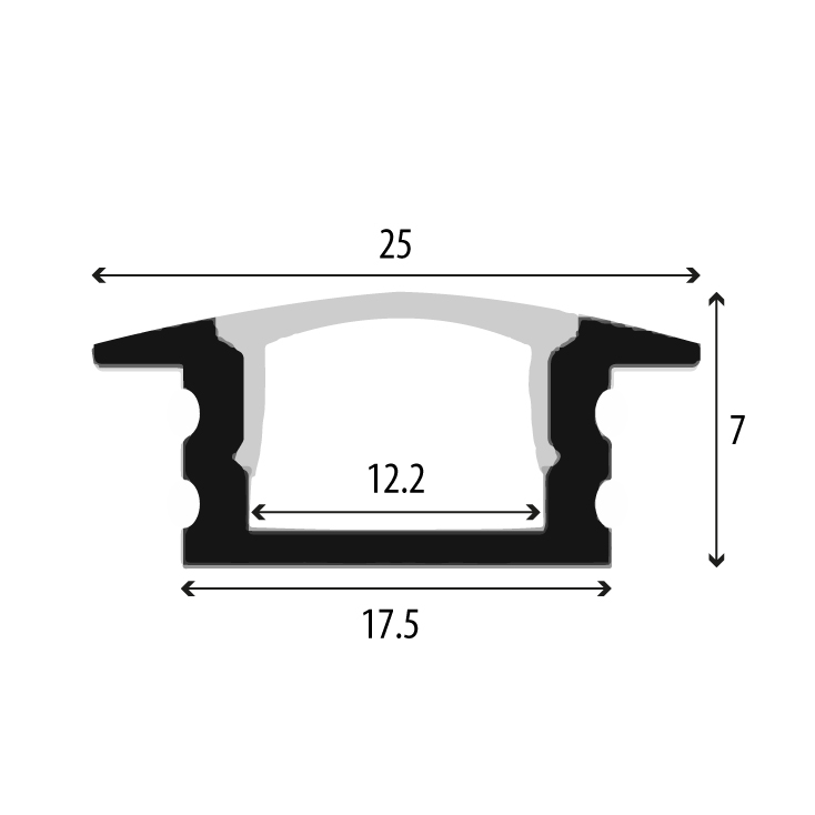 Ugradni aluminijumski profil za LED trake