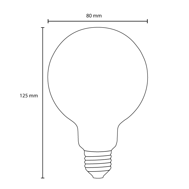 LED filament sijalica dimabilna toplo bela 6W