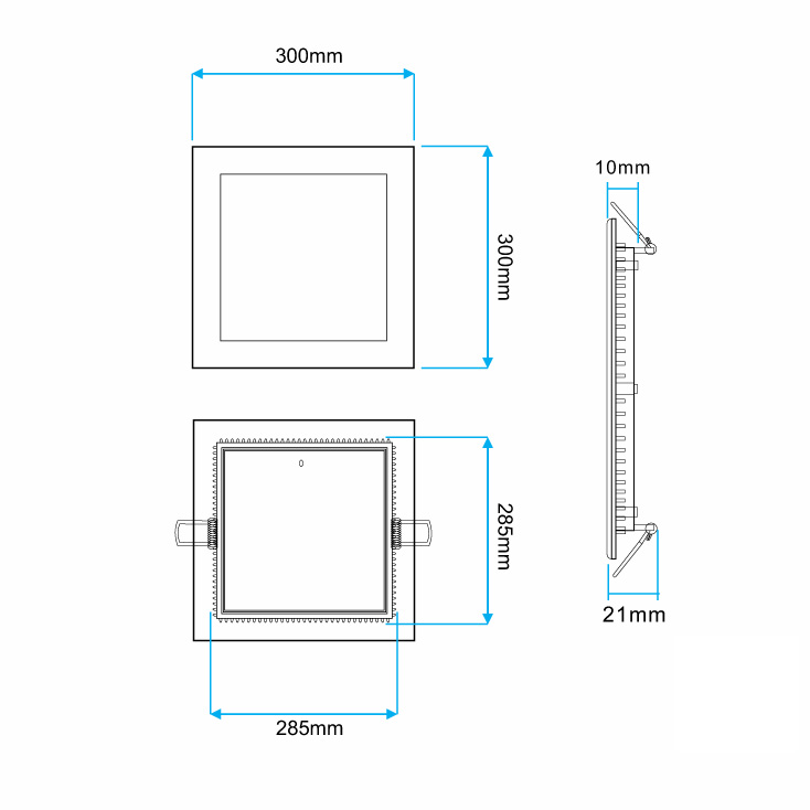 LED ugradna panel lampa 24W dnevno svetlo