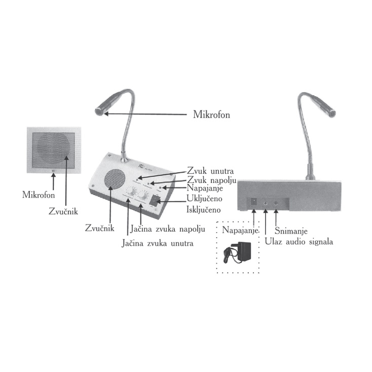 Šalterski audio interfon