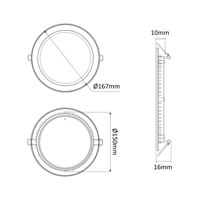 LED ugradna panel lampa 12W hladno bela