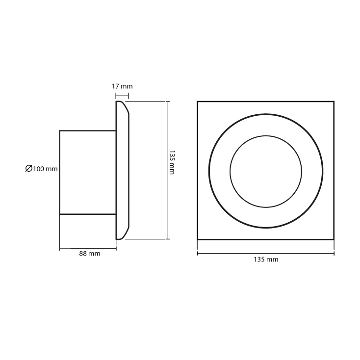 Izduvni ventilator 100mm