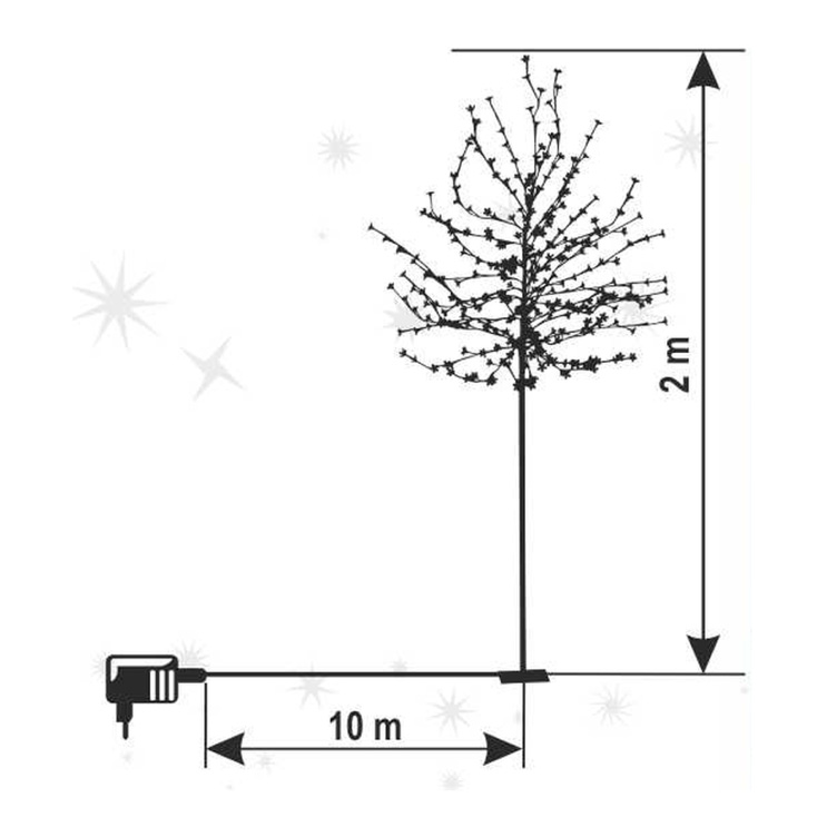 Ukrasno drvo sa LED diodama 200cm