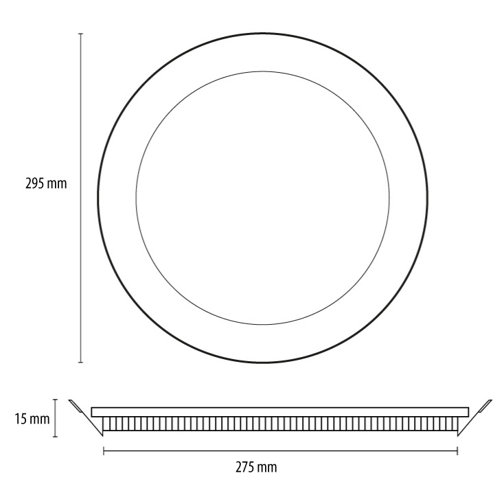 LED ugradna panel lampa 24W dnevno svetlo