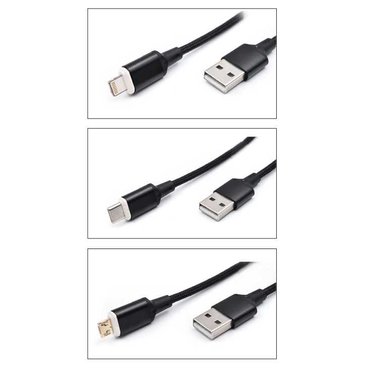 USB kabel magnetni, USB A- Micro B+USB-C+Apple,1m