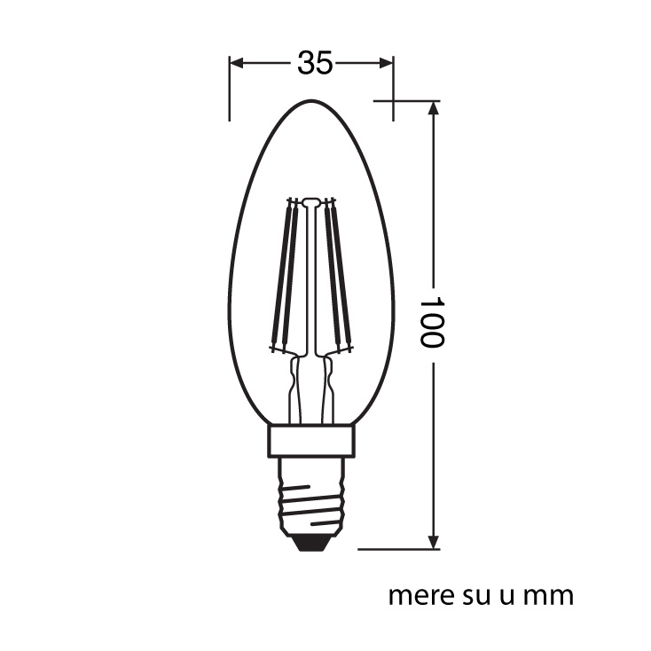 LED filament sijalica toplo bela 2.5W OSRAM