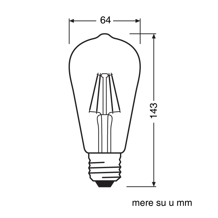 LED filament sijalica toplo bela 4W OSRAM