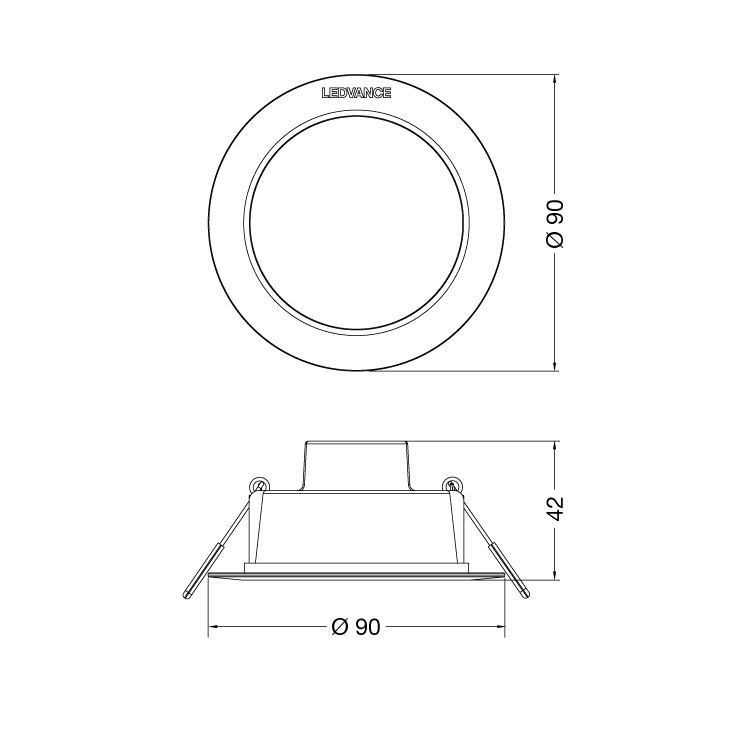 LEDVANCE LED ugradna panel lampa 4W