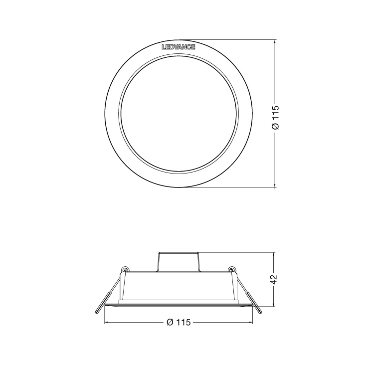 LEDVANCE LED ugradna panel lampa 8W