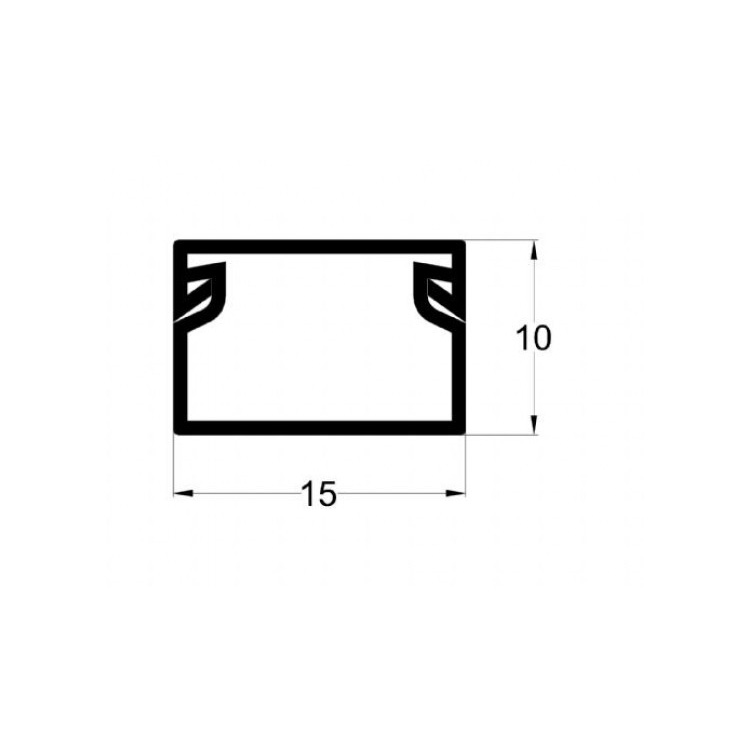 Samolepljivi PVC kablovski kanal 15x10x2000mm