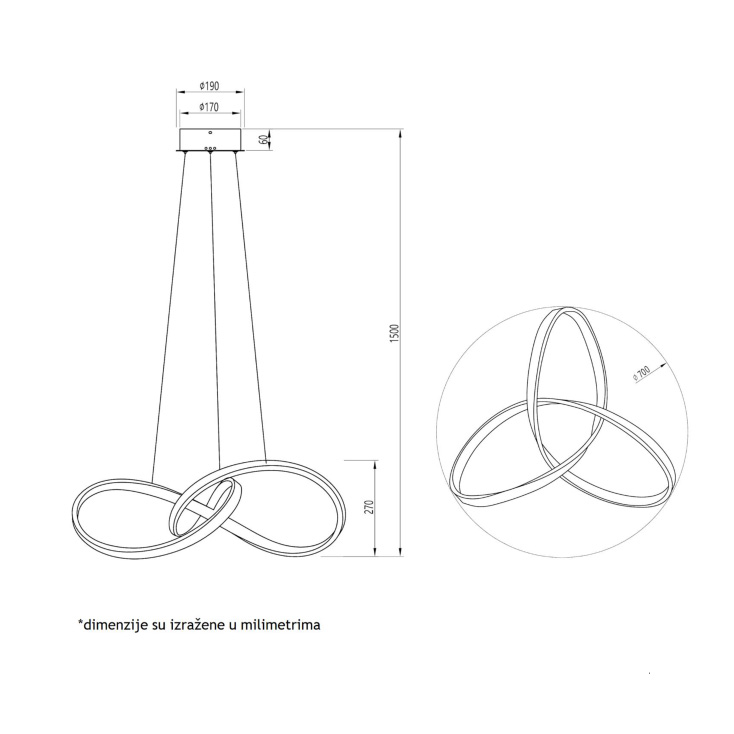 LED luster 80W