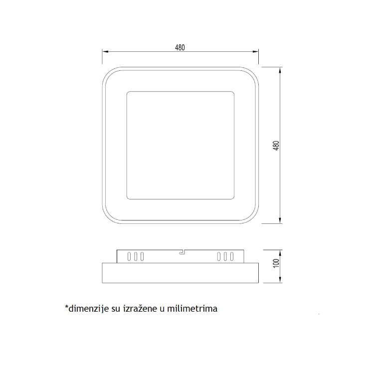 Plafonska LED lampa 36W