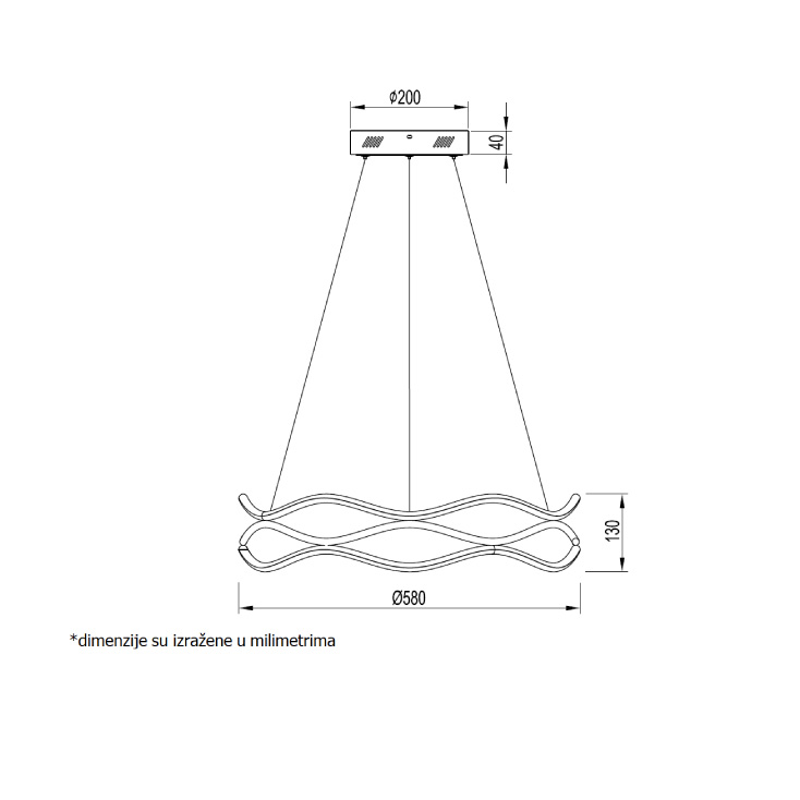 LED luster 55W