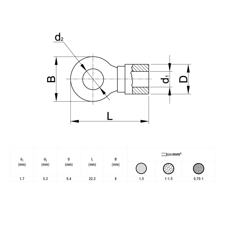 Okasta stopica 5,3mm