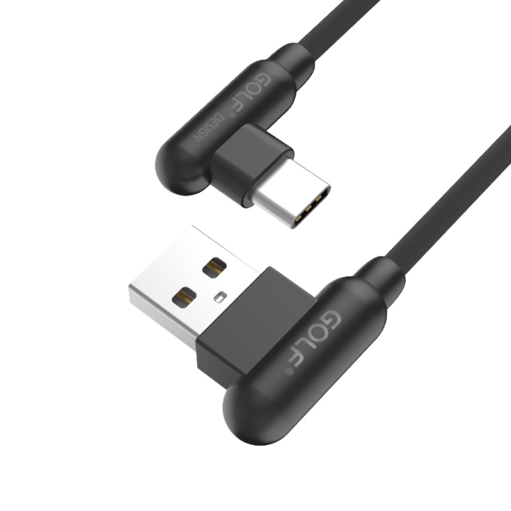 USB kabel A-USB C 90° 1m