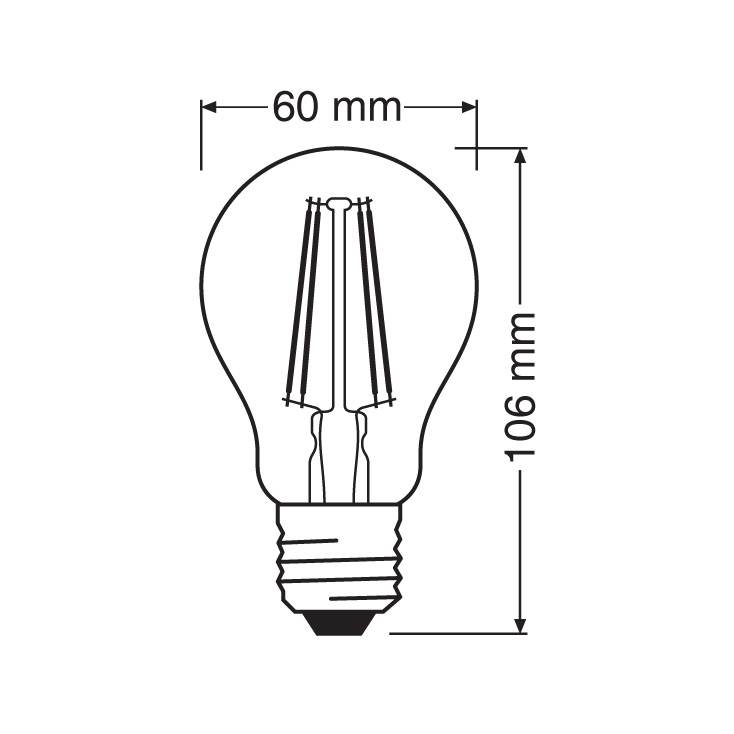 LED filament sijalica toplo bela 7W LEDVANCE