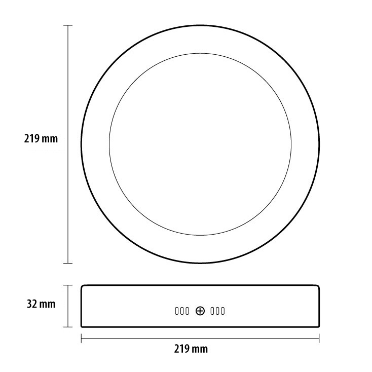 LED nadgradna panel lampa 18W toplo bela