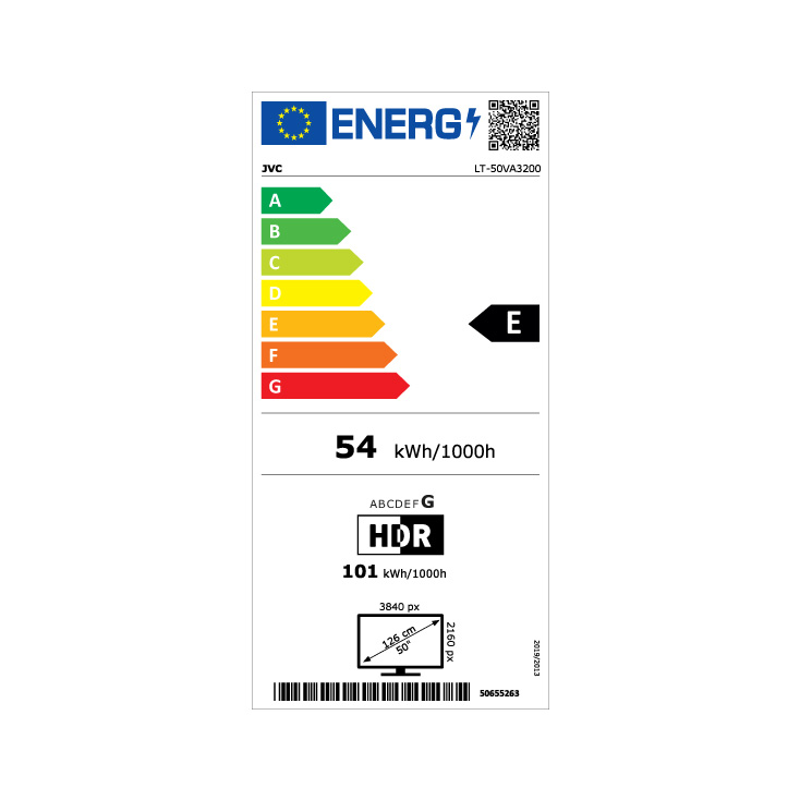 JVC smart 4K TV 50"