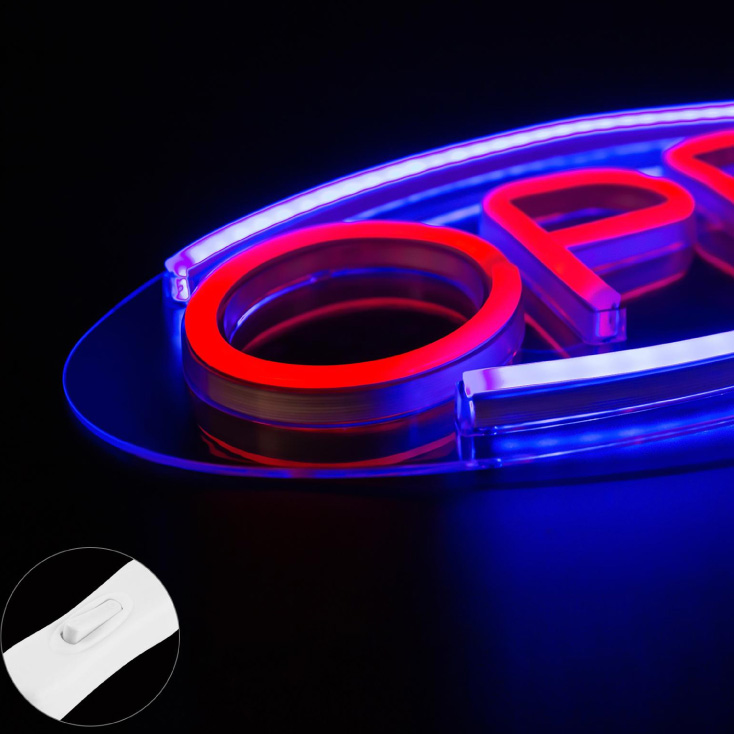 LED neon natpis "Open"