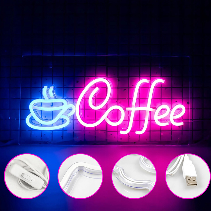 LED neon natpis "Coffee"