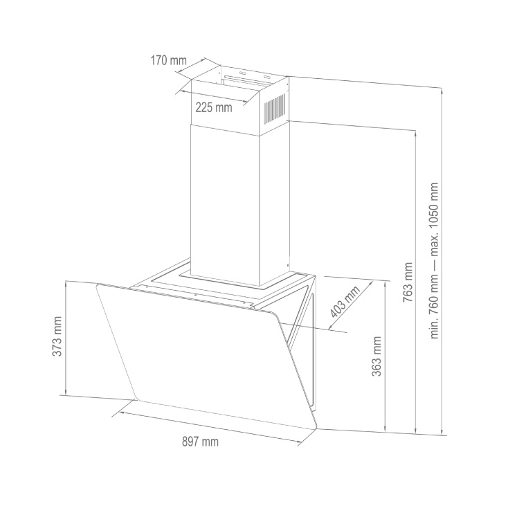 Aspirator CYCLONE crni 105W