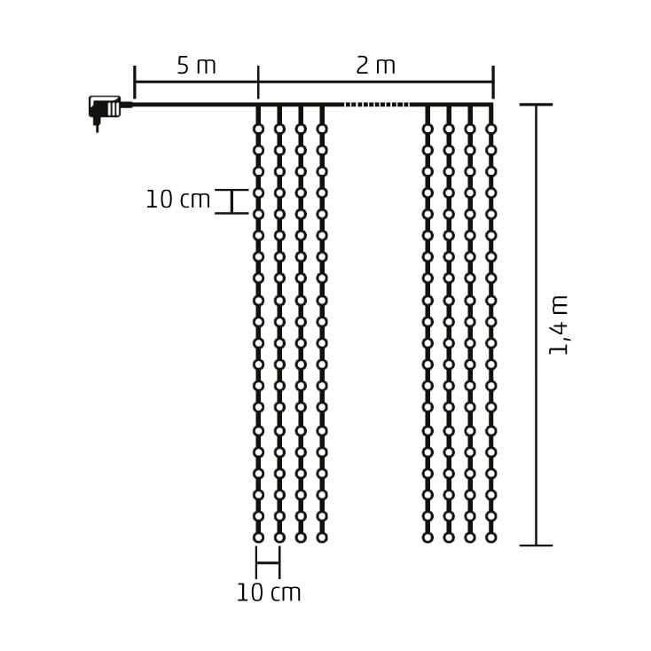 Svetleći niz sa 294 hladno bele LED diode slika 2