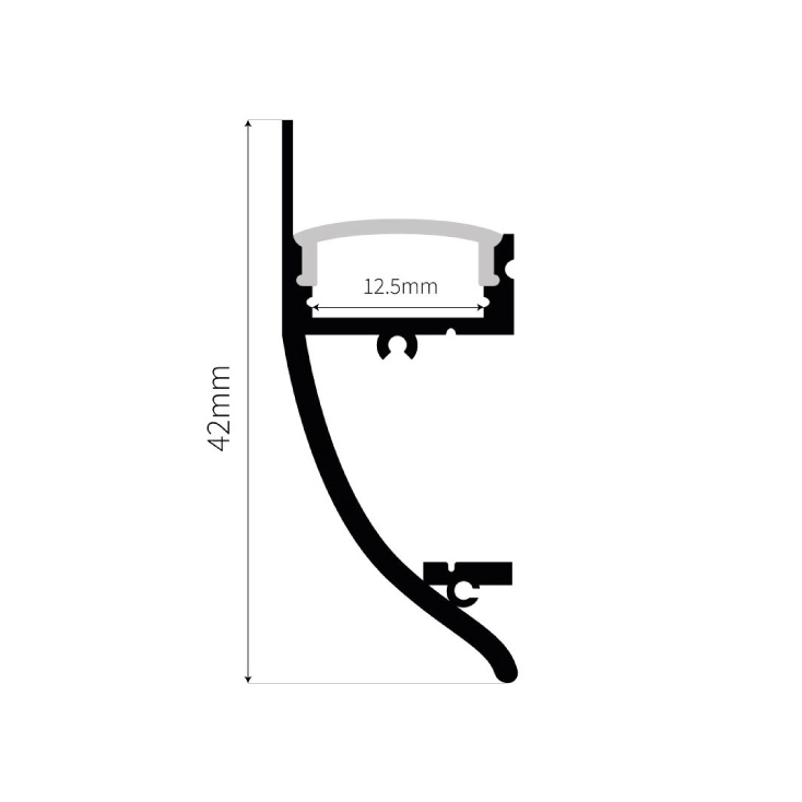 Aluminijumski zidni profil za jednu LED traku