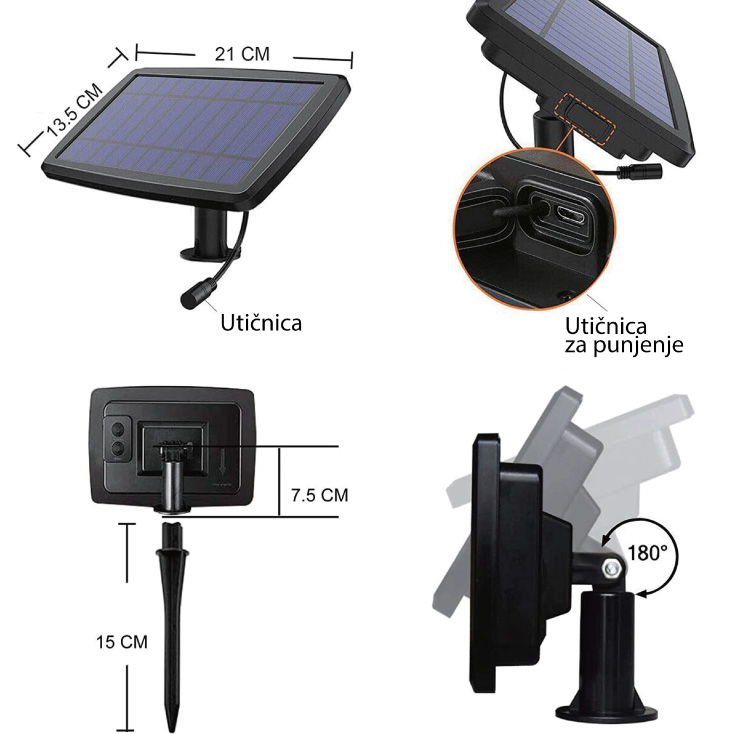 Solarni LED niz 15 m, 15 sijalica