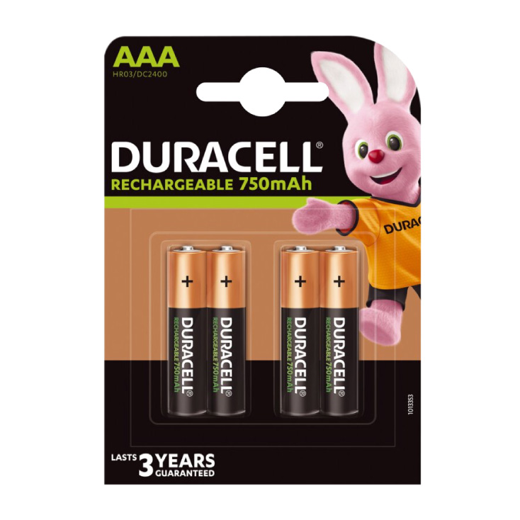 Duracell punjive baterije AAA 750 mAh