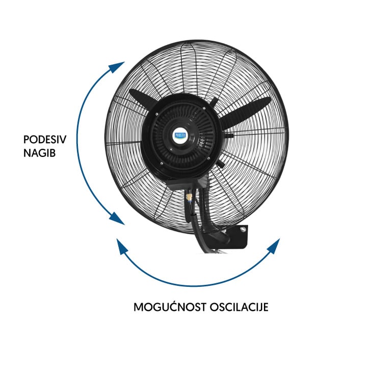 PROSTO zidni ventilator sa raspršivačem 9 l slika 2