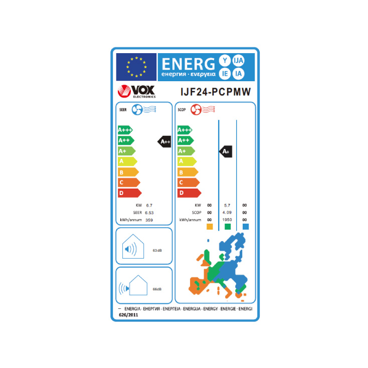 Inverter klima uređaj VOX IJF24-PCPMW