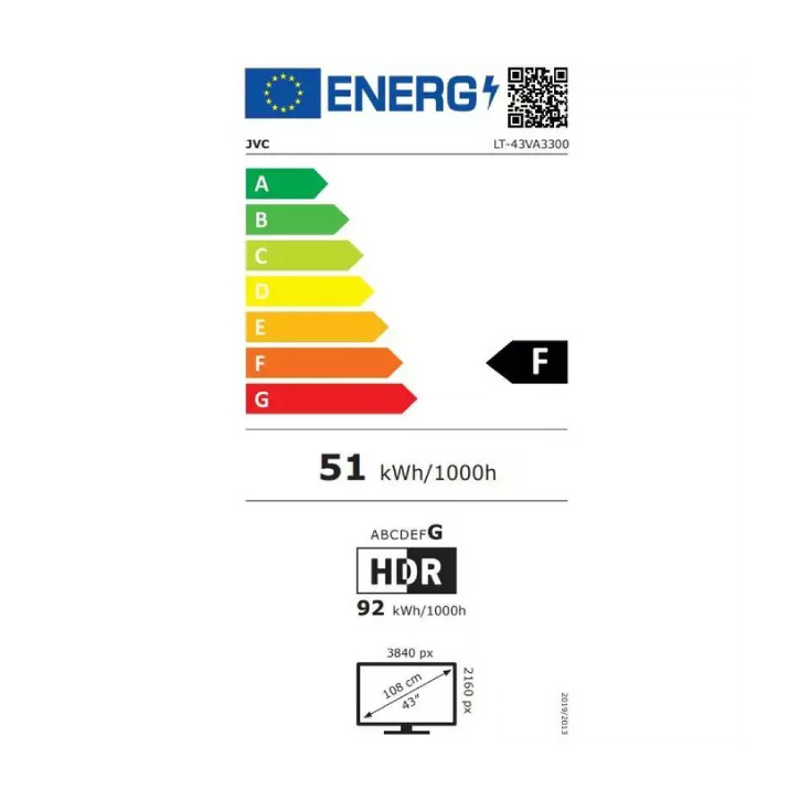 JVC smart 4K TV 43"