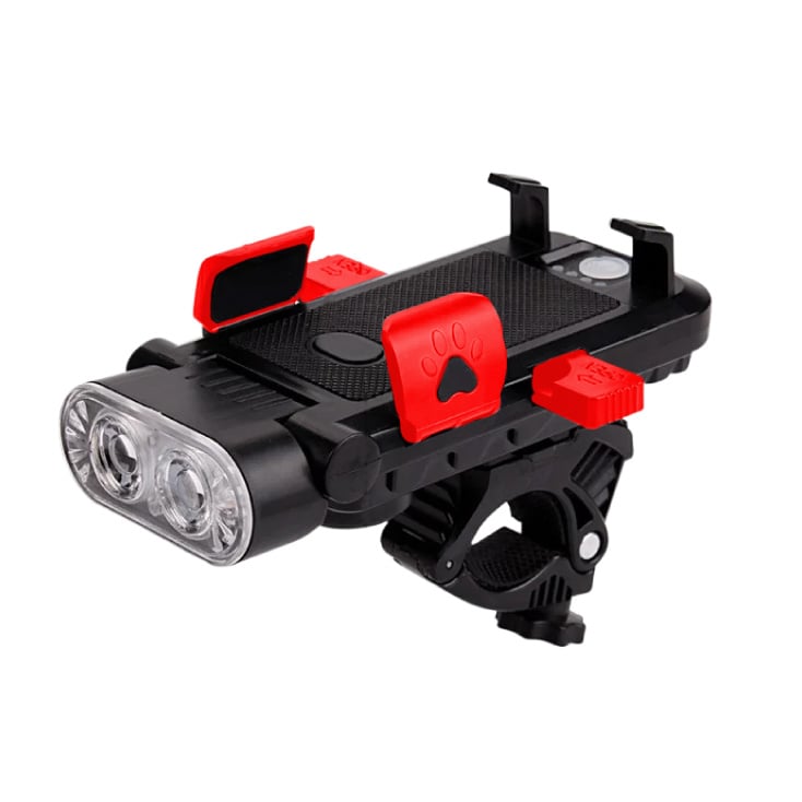 Punjiva LED lampa za bicikl sa sirenom i nosačem slika 1