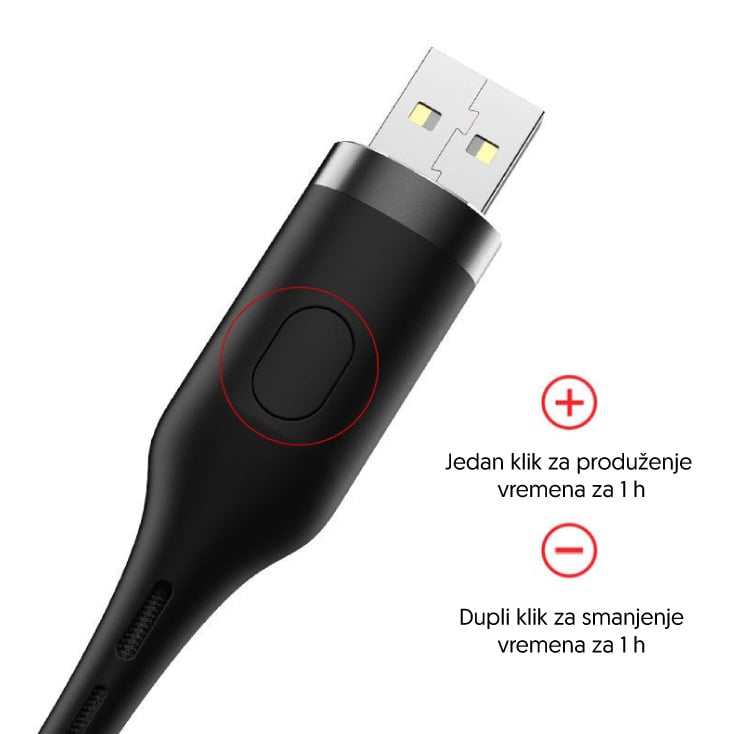 USB kabel LEMI,100W, Digital Display, On-Off Timer slika 4