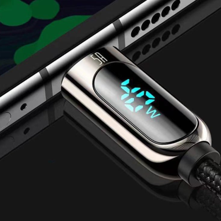 USB kabel LEMI 100W, Digital Display, pleteni slika 2