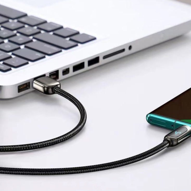 USB kabel LEMI 100W, Digital Display, pleteni slika 3