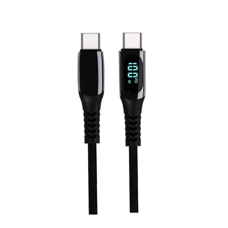 USB kabel LEMI, 100W, Digital Display, pleteni slika 1