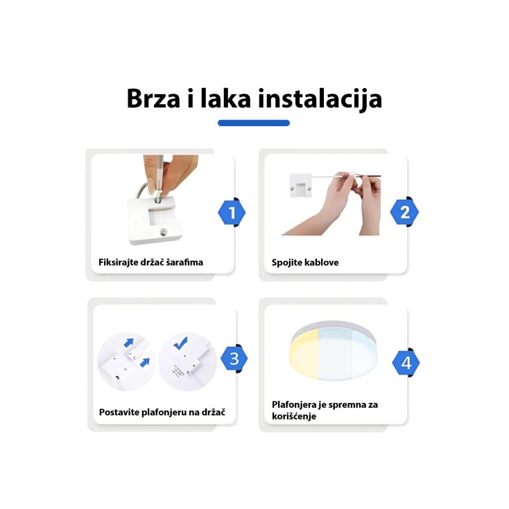 LED plafonjera 24W promenljiva boja svetla slika 4