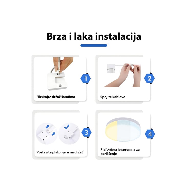 LED plafonjera 36W promenljiva boja svetla slika 4