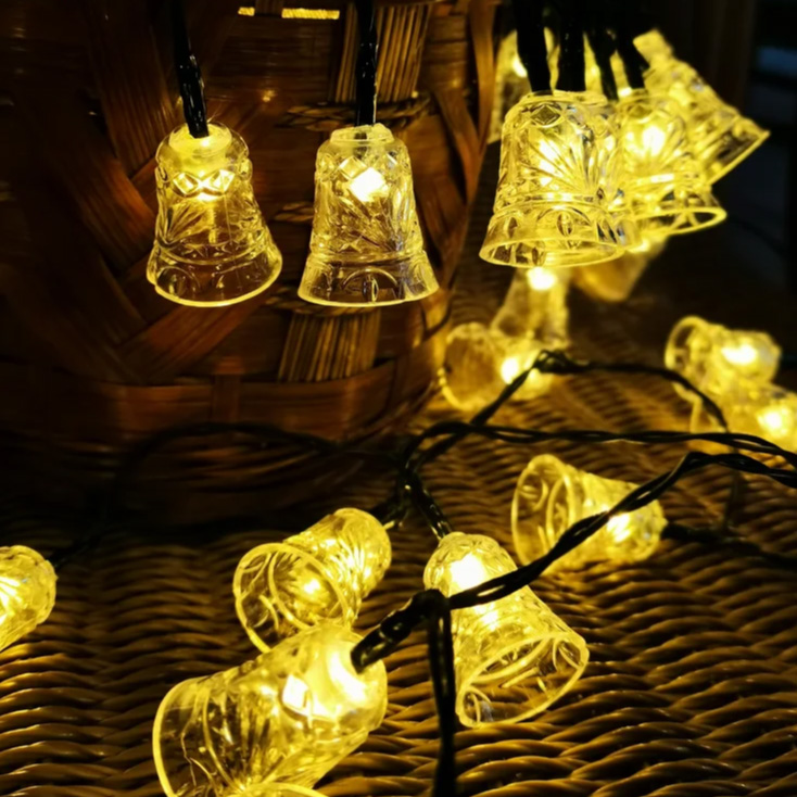 Lampice za jelku sa 50 toplo belih LED dioda slika 2