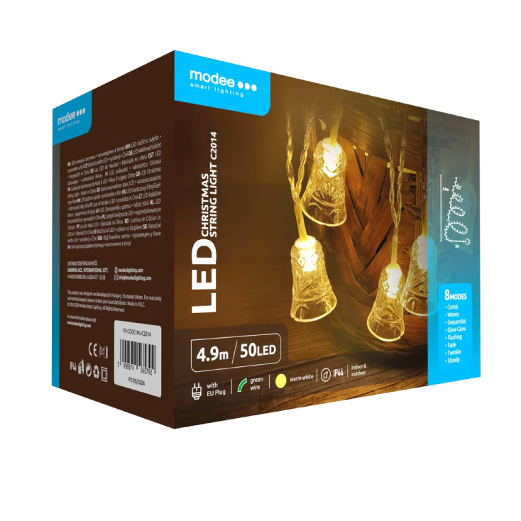 Lampice za jelku sa 50 toplo belih LED dioda slika 3