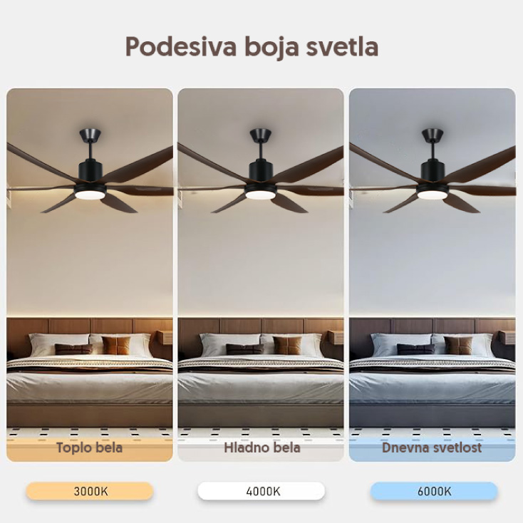 PROSTO plafonski ventilator sa LED svetlom 167cm slika 3