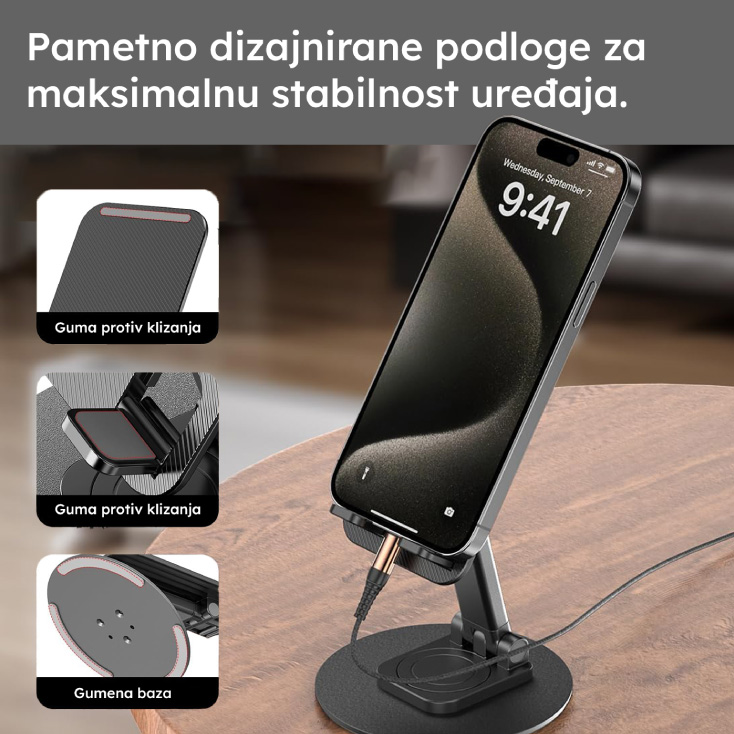 Stoni podesivi držač za mobilni i tablet slika 3